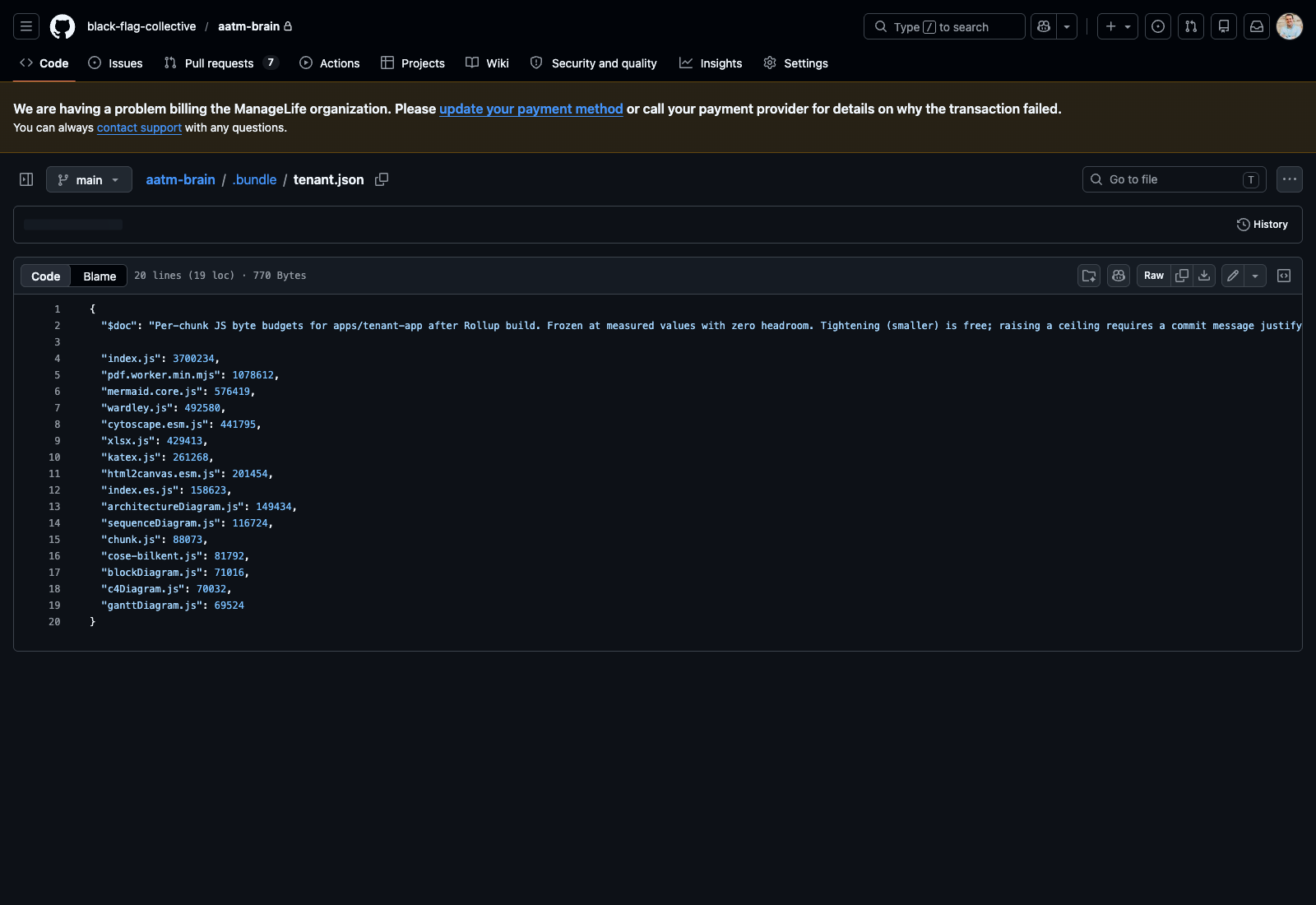 .bundle/tenant.json budget file in aatm-brain